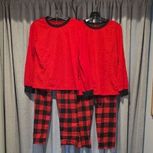 Set of 2 Amazon Red and Black Kids Pajama Sets
